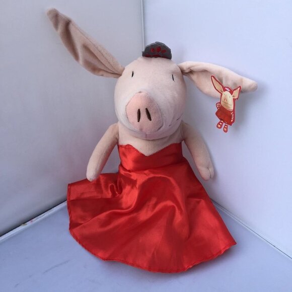 Other - Olivia the Pig in Red Satin Gown Dress 15"